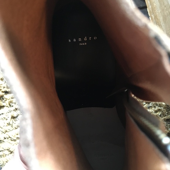 SANDRO Paris unworn suede ankle-zip boots - Picture 5 of 6